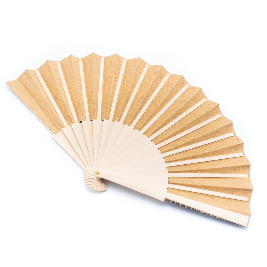 Cork Antique Wooden Folding Hand Fan