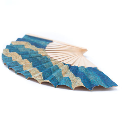 Cork Antique Wooden Folding Hand Fan