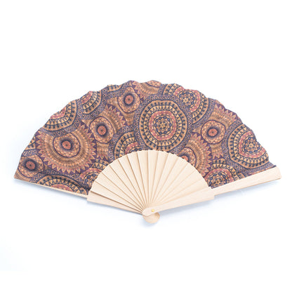 Cork Antique Wooden Folding Hand Fan