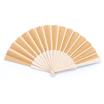 Cork Antique Wooden Folding Hand Fan