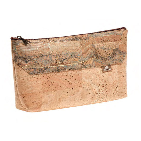 Cork cosmetic zip purse