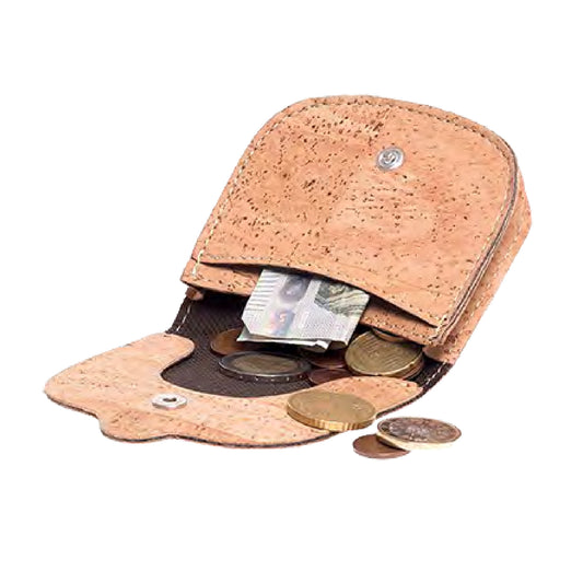 Cork clip coin pouch