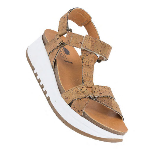 Slip on strap cork sandals