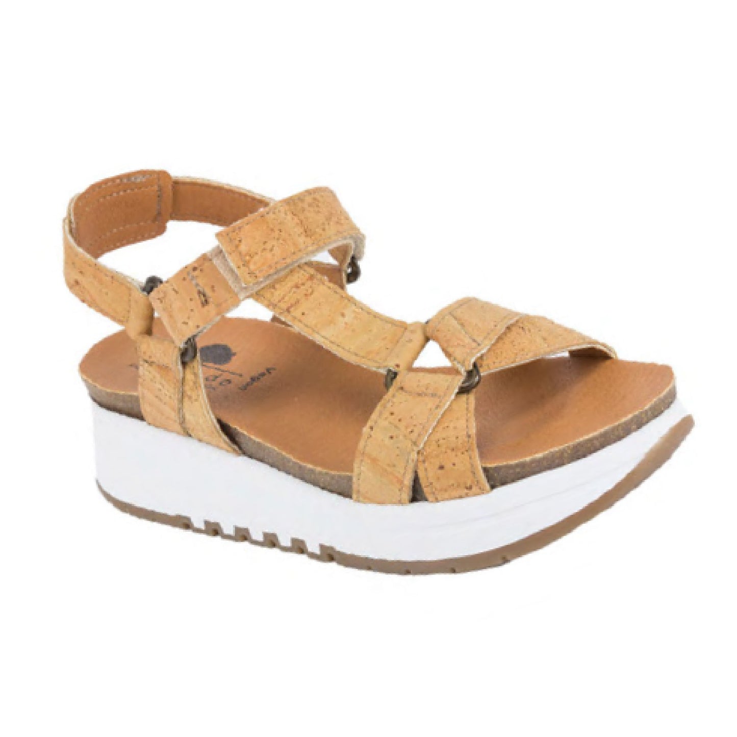 Slip on strap cork sandals