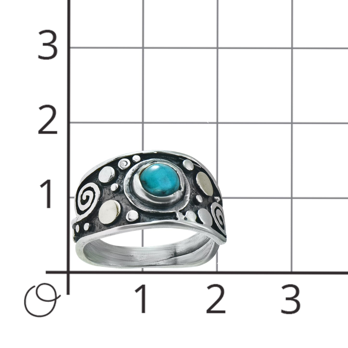 Jewelry sterling silver ring with natural Turquoise