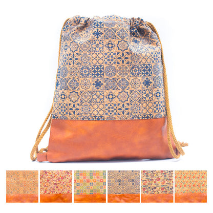 Cork Gym sack Various patterns backpack