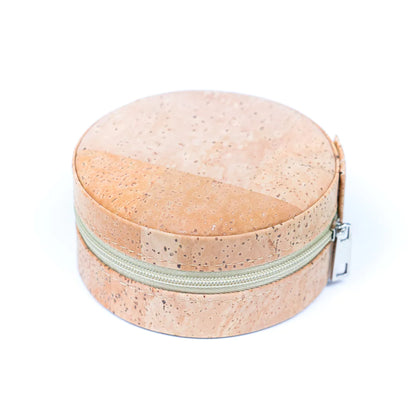 Natural Cork Jewelry Storage Round Box