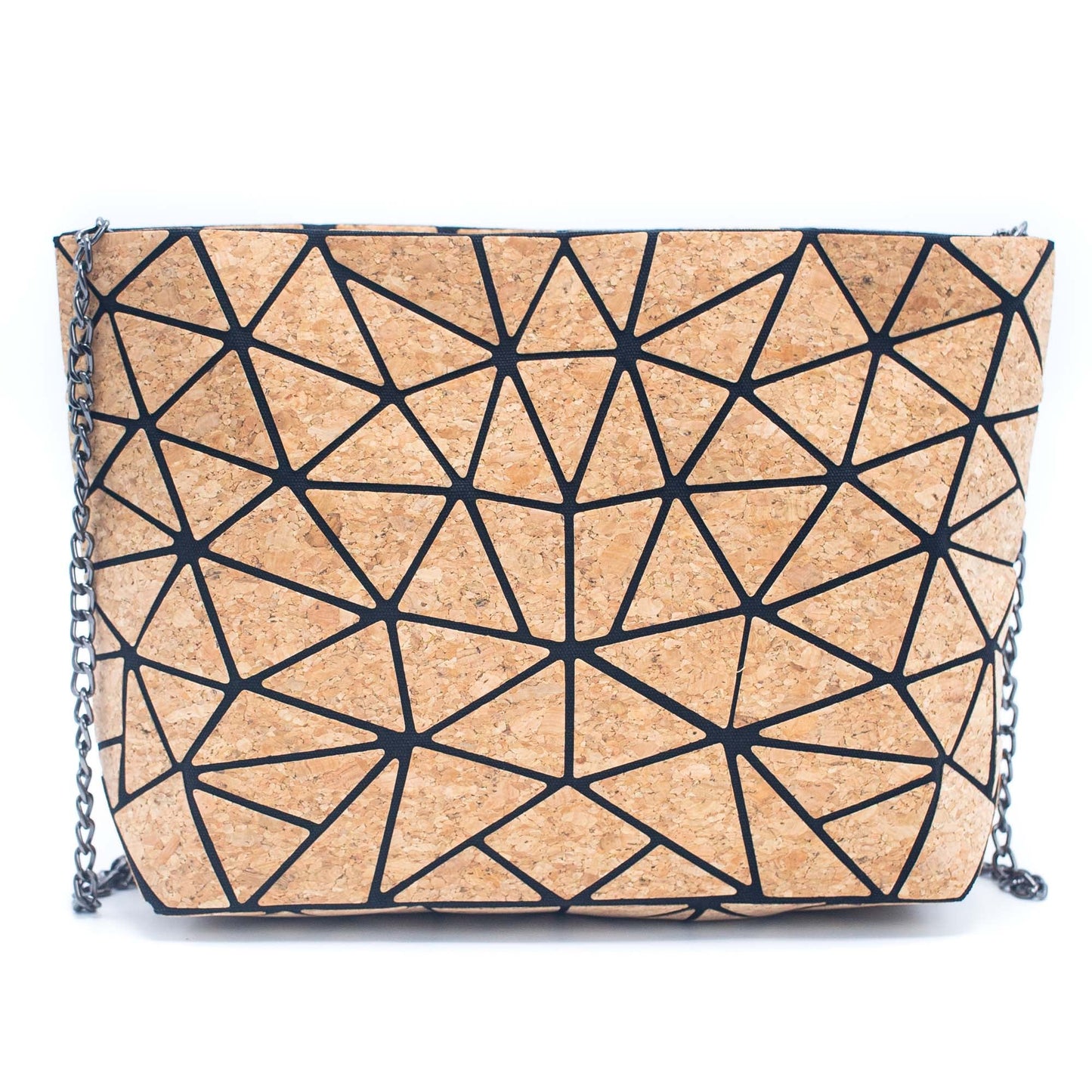 Natural Cork Geometric Chain Crossbody cork Bag