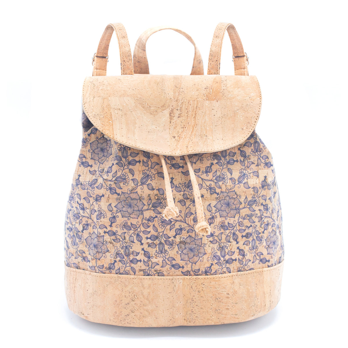 Drawstring closure women's cork backpack