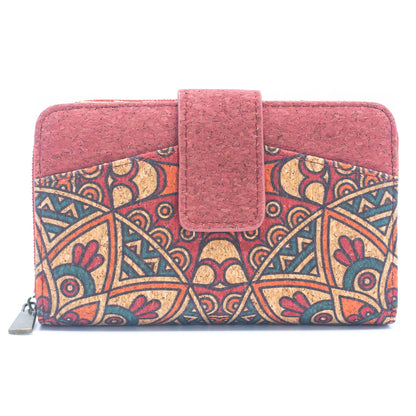 All cork women card wallet Colors cork Mini-Flap Printed Wallet