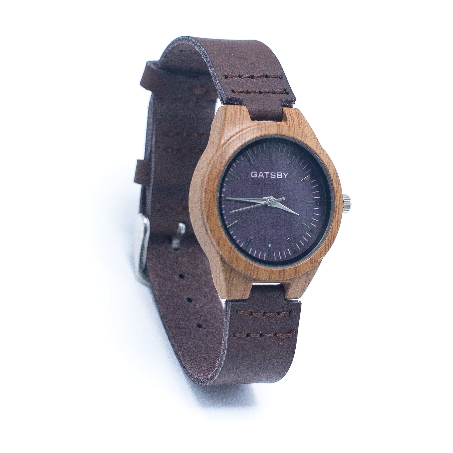 Dark brown Vintage ladies watch Leather Strap