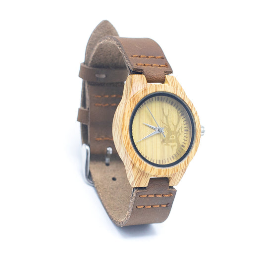 Deer Vintage ladies watch Leather Strap Quartz Watch