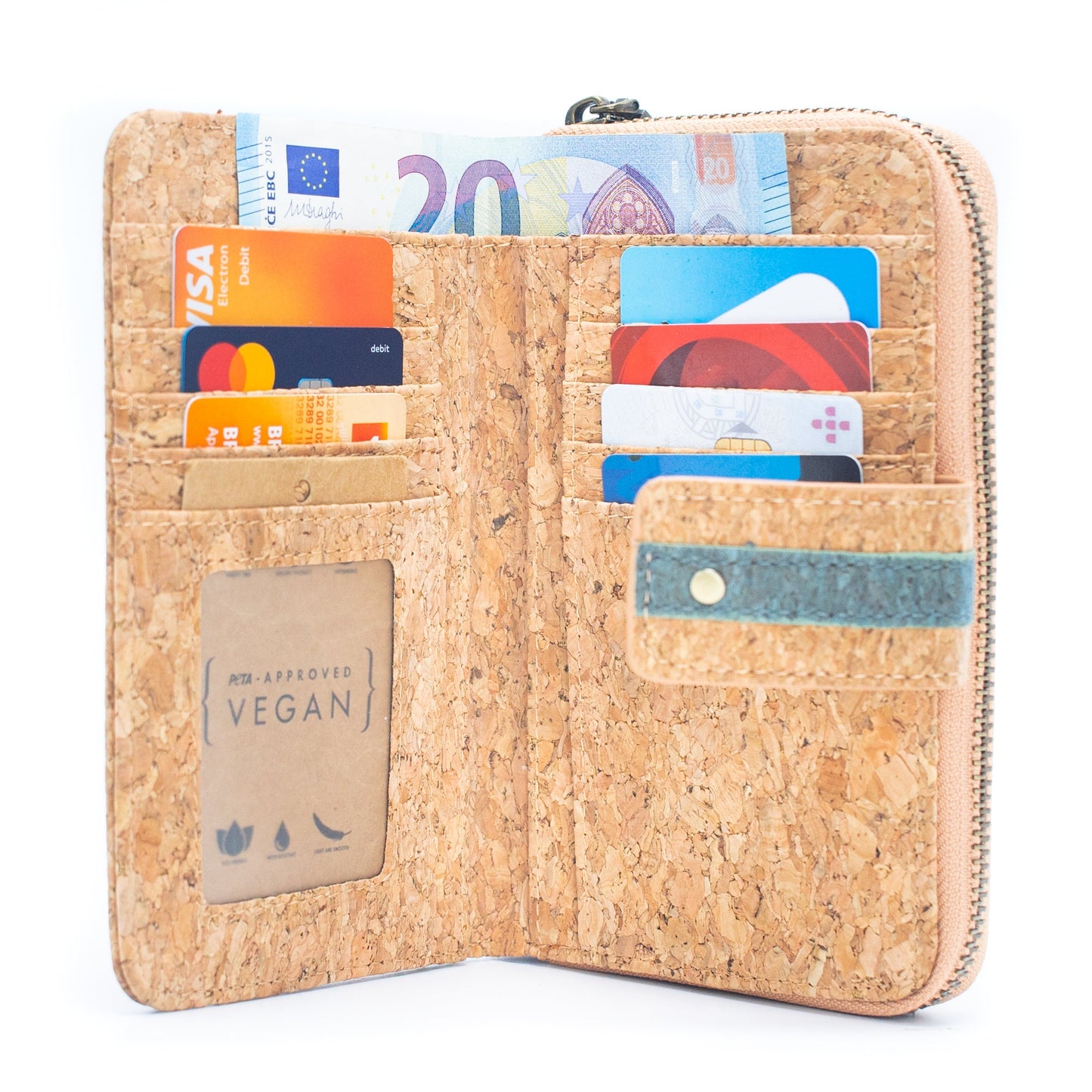 All cork Color cork Square-mini–cork Wallet