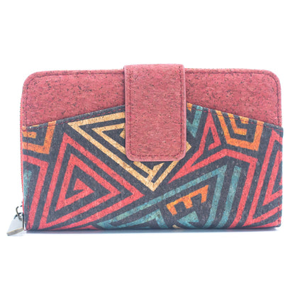 All cork women card wallet Colors cork Mini-Flap Printed Wallet