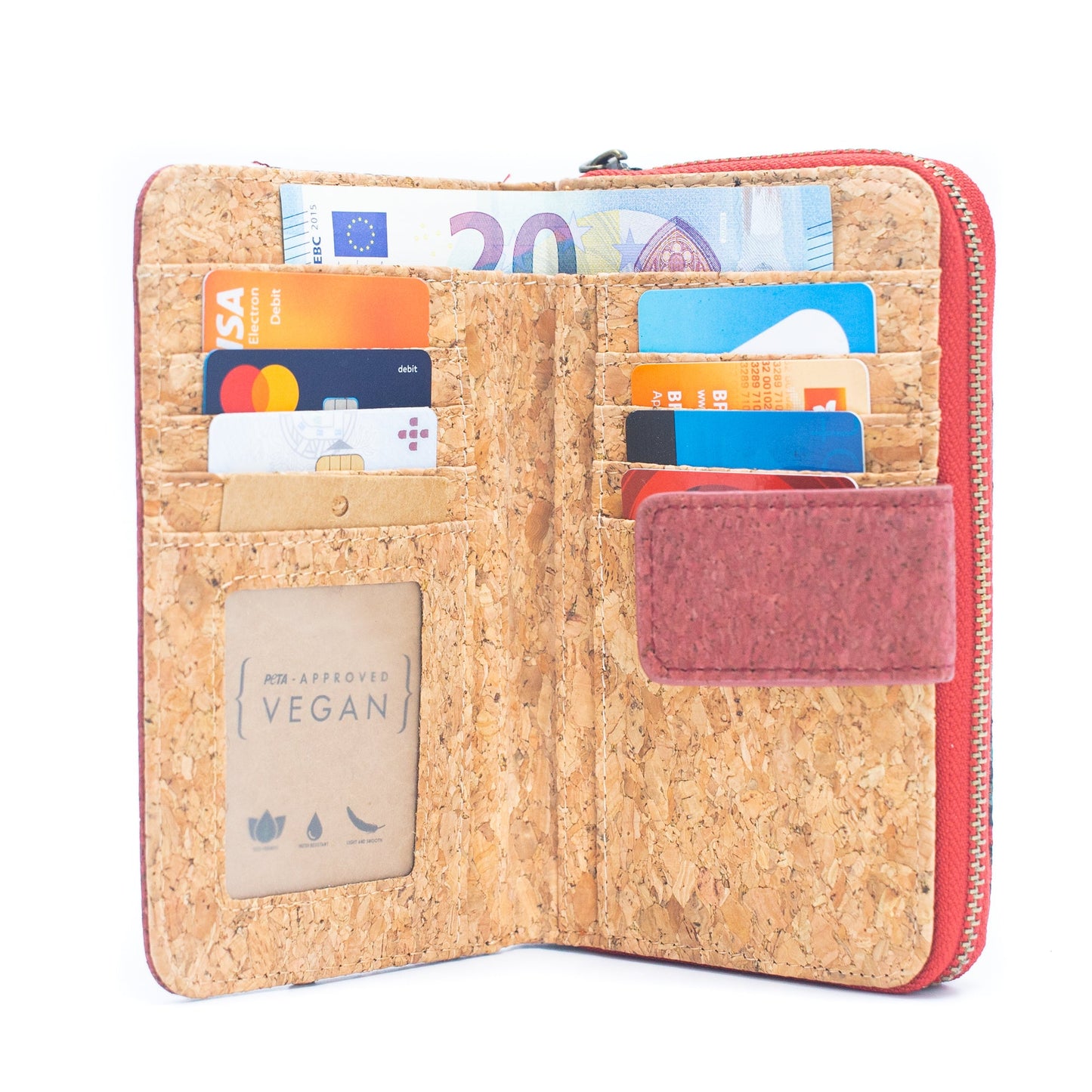 All cork women card wallet Colors cork Mini-Flap Printed Wallet