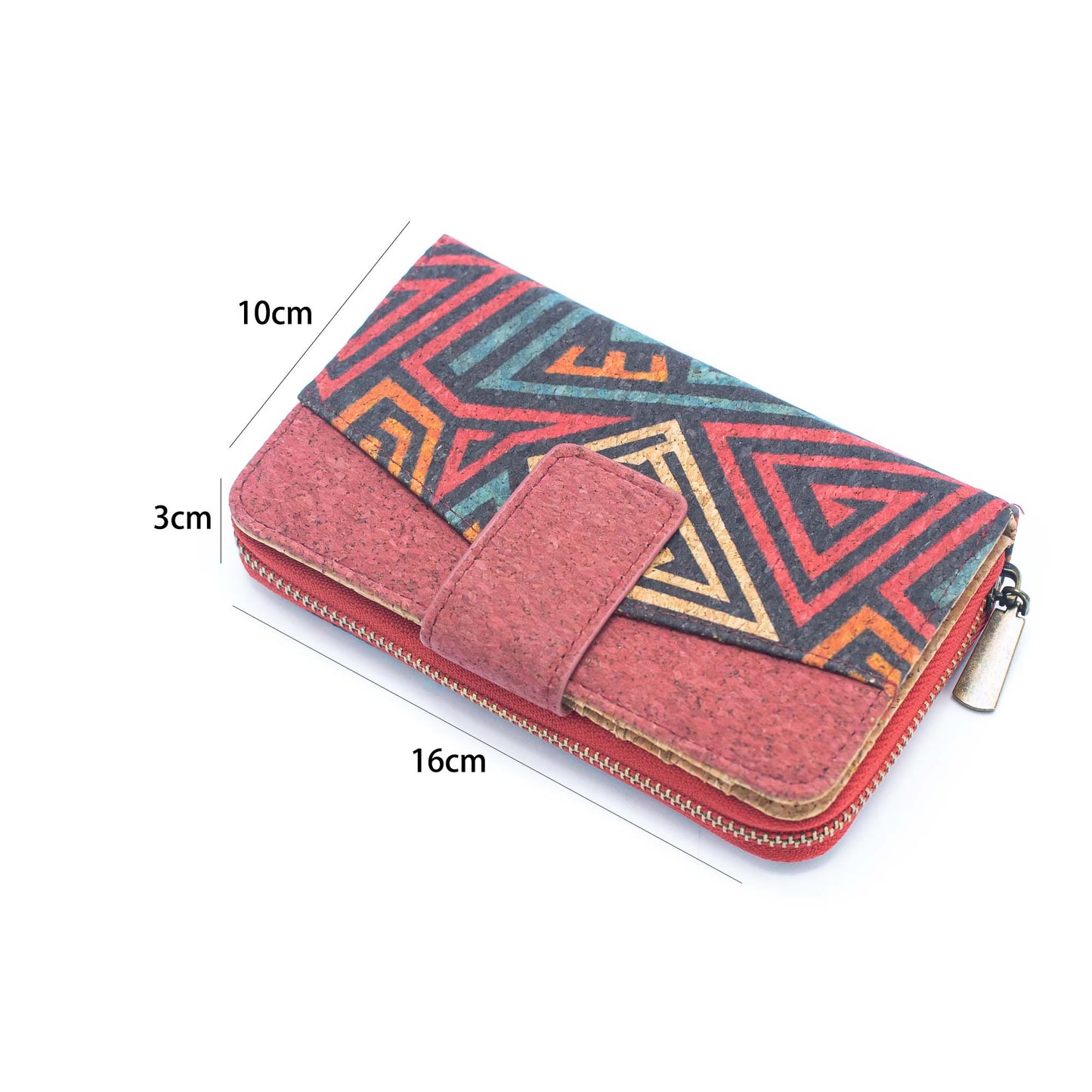 All cork women card wallet Colors cork Mini-Flap Printed Wallet