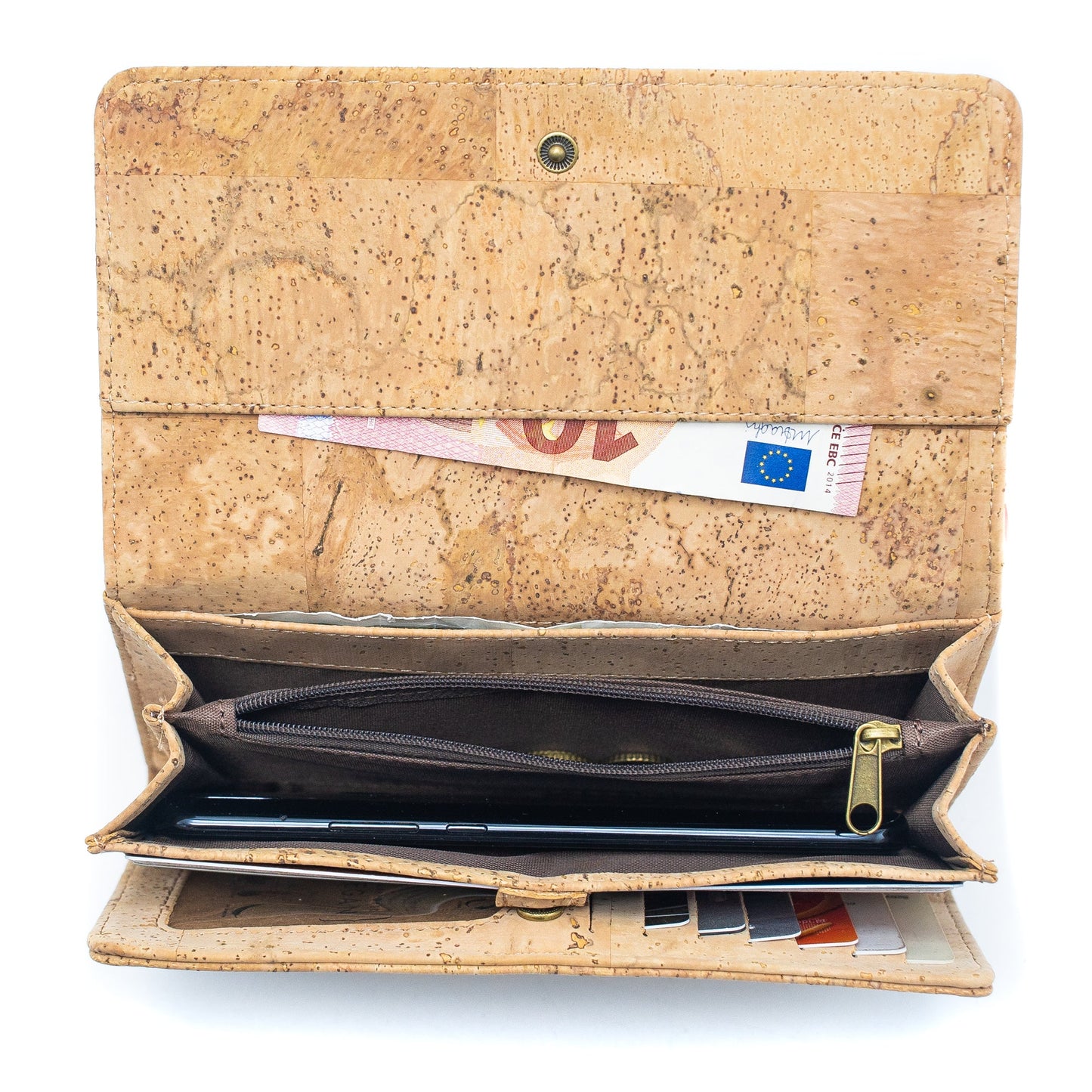 Lux cork bifold smart vegan women's wallet