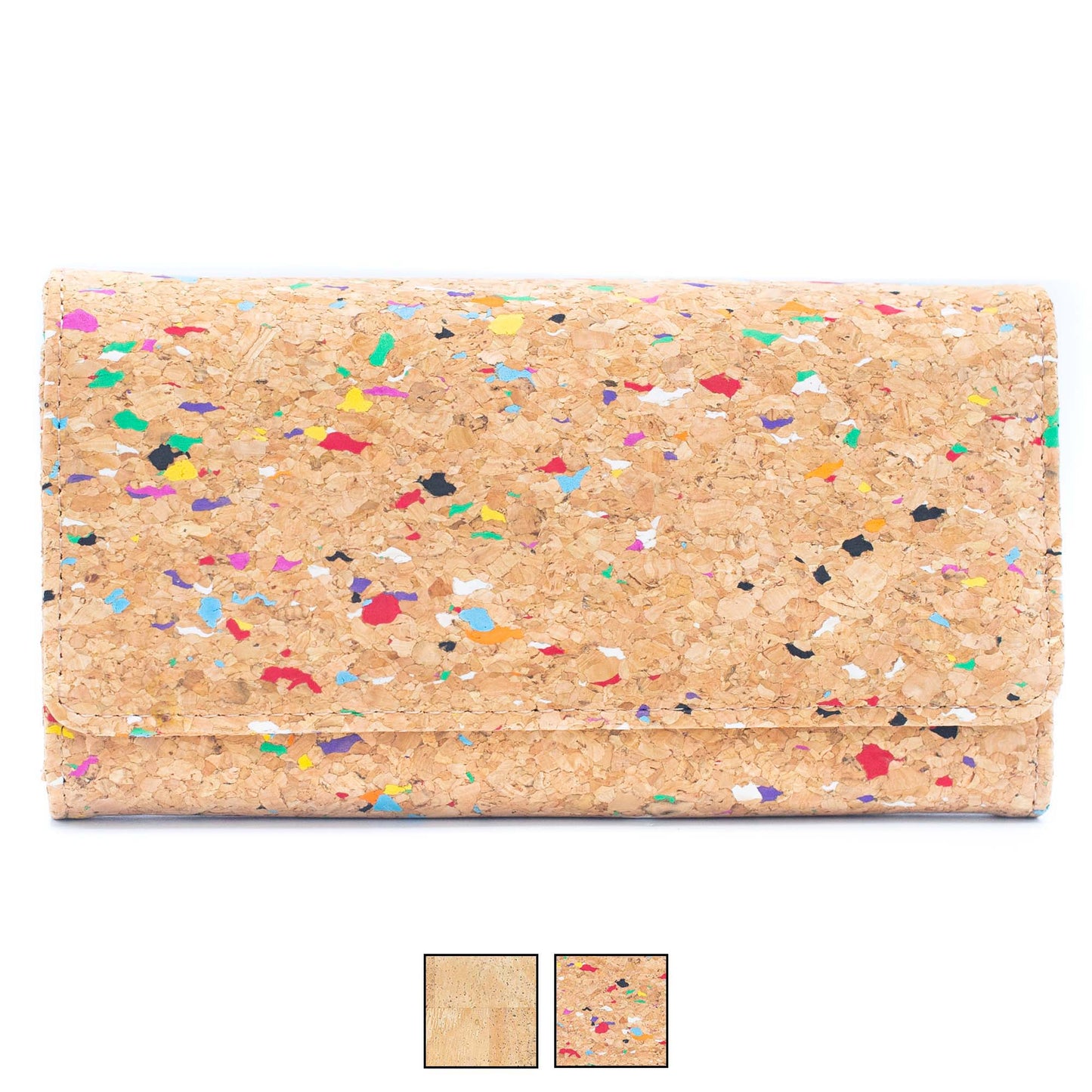 Lux cork bifold smart vegan women's wallet