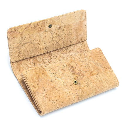 Lux cork bifold smart vegan women's wallet