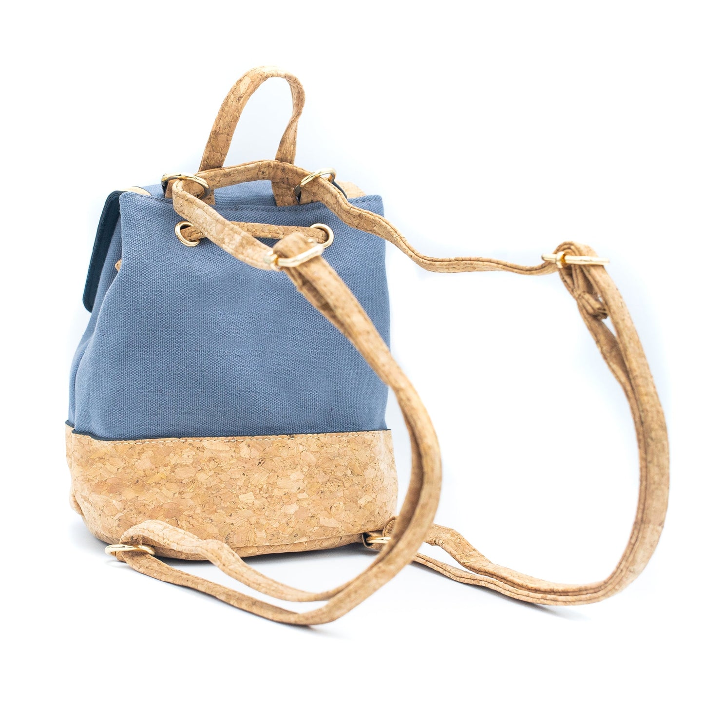 Azure Chic Cork and Cotton Backpack