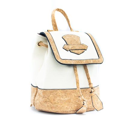 Azure Chic Cork and Cotton Backpack