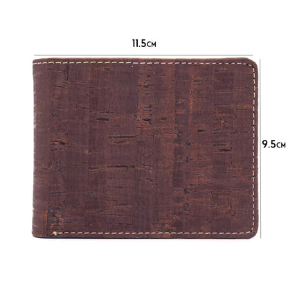 Cork Wallet for Men brown black card vegan wallets