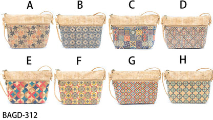 Various patterns Cork Crossbody women Bag