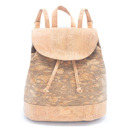 Drawstring closure women's cork backpack