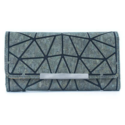 Trifold Geometric Vegan Cork Wallet