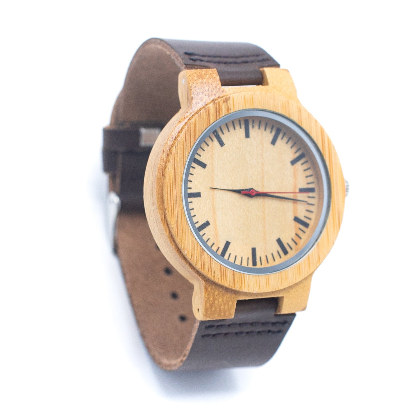 Bamboo Watch Eco Herrenuhr Eco Naturlederarmband