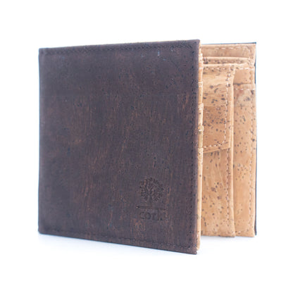 Brown Cork Men's Wallet with Box Packaging