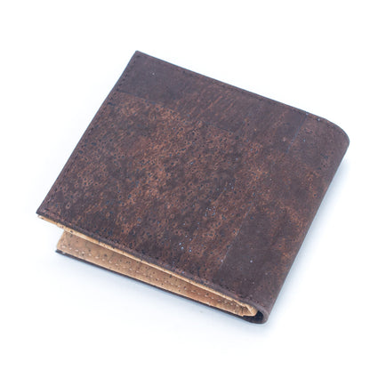 Brown Cork Men's Wallet with Box Packaging