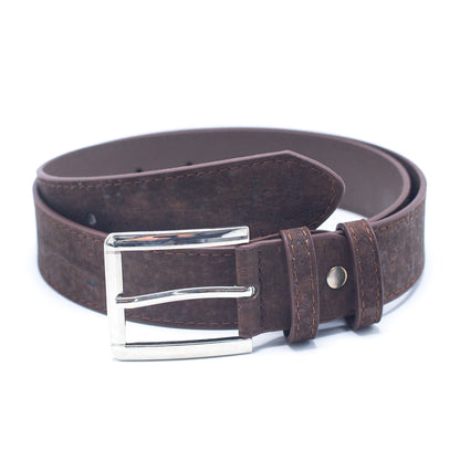 Cork men belt vegan belt mens natural leather belt