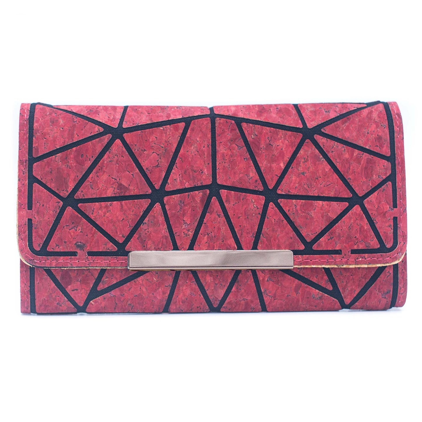 Trifold Geometric Vegan Cork Wallet