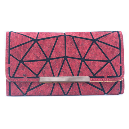 Trifold Geometric Vegan Cork Wallet