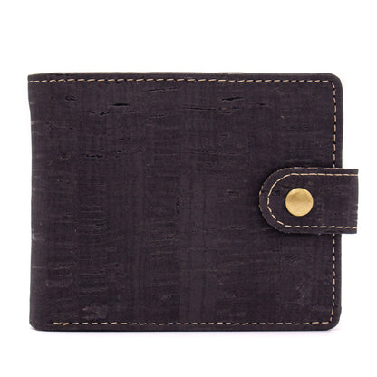 All natural original Cork Men Wallet with Snap Button