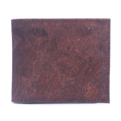 Brown Cork Men's Wallet with Box Packaging