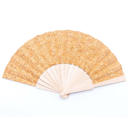 Cork Antique Wooden Folding Hand Fan