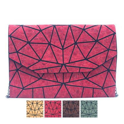 Cork Geometric Chain Crossbody cork Bag