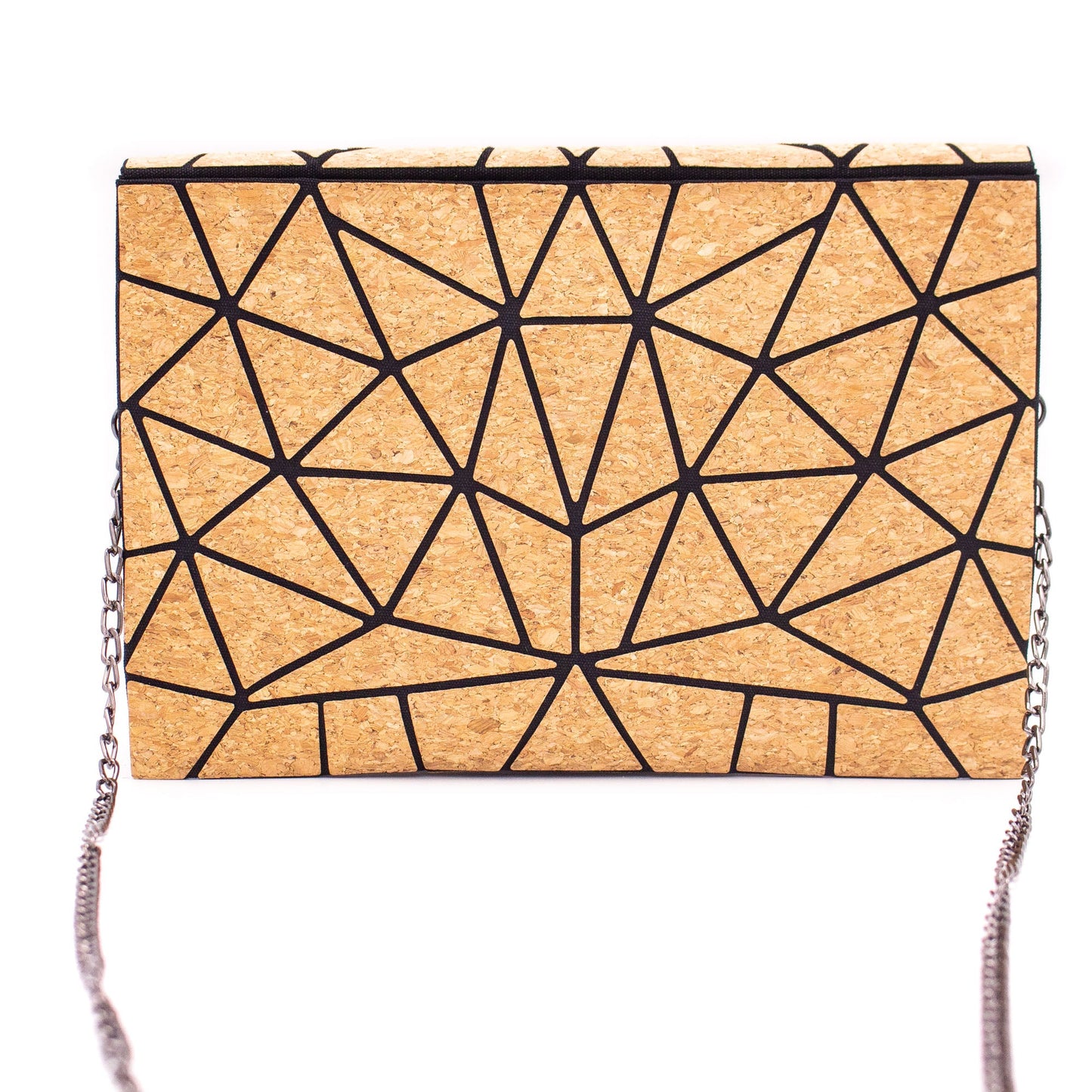 Cork Geometric Chain Crossbody cork Bag