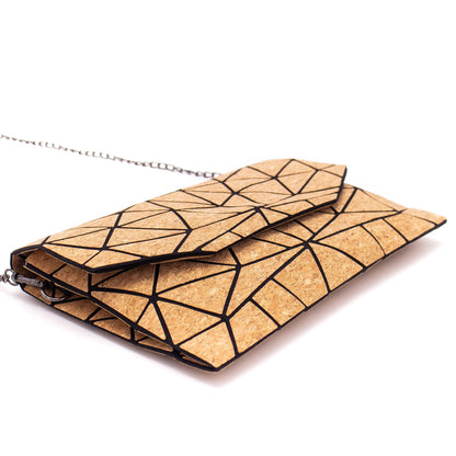 Cork Geometric Chain Crossbody cork Bag