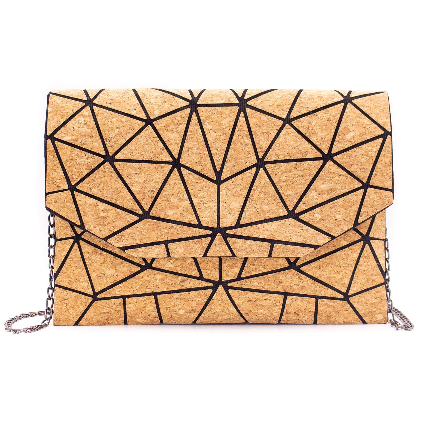 Cork Geometric Chain Crossbody cork Bag