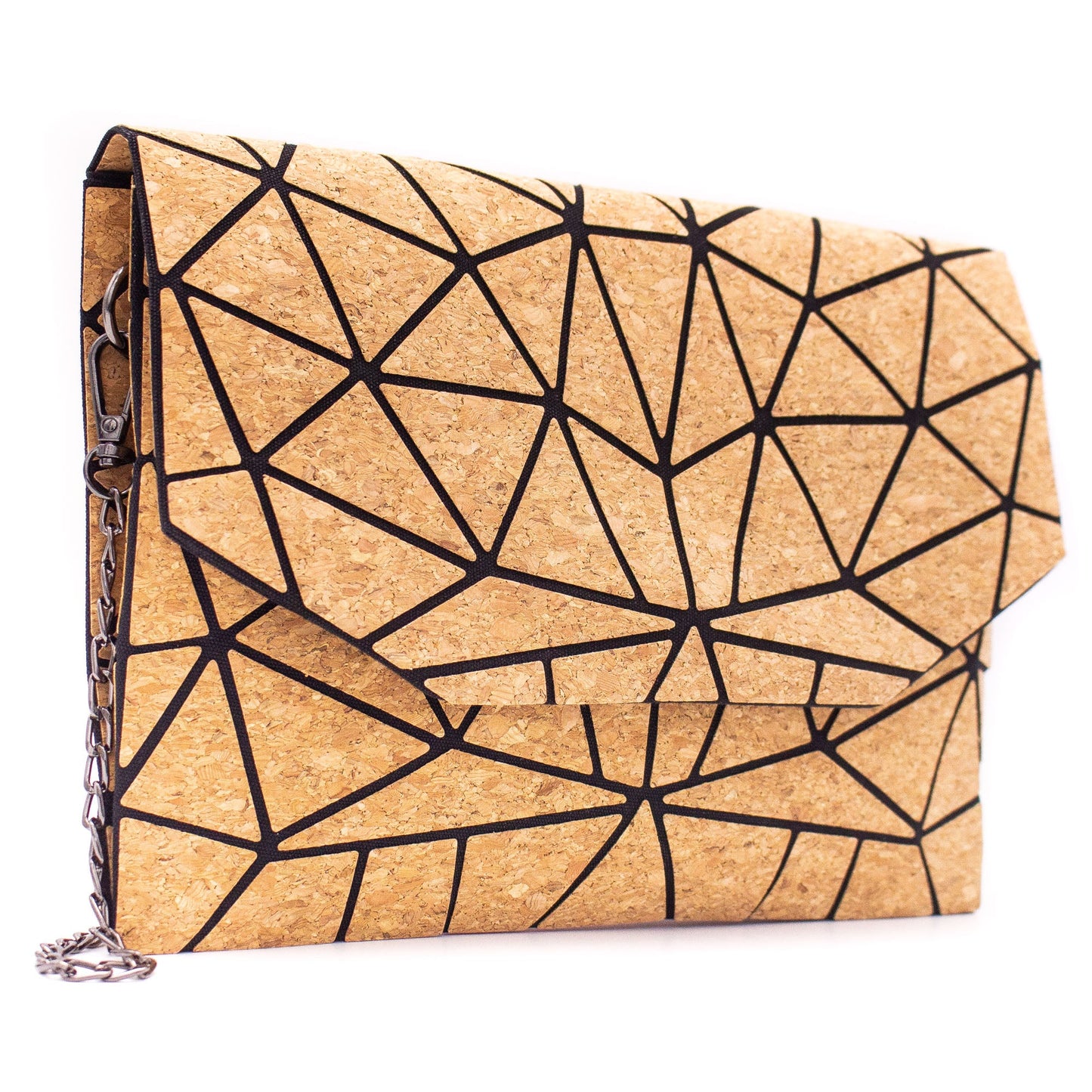 Cork Geometric Chain Crossbody cork Bag