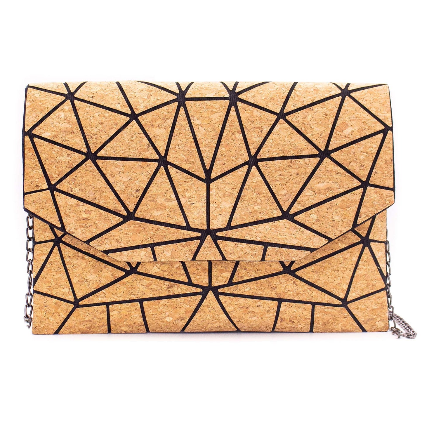 Cork Geometric Chain Crossbody cork Bag