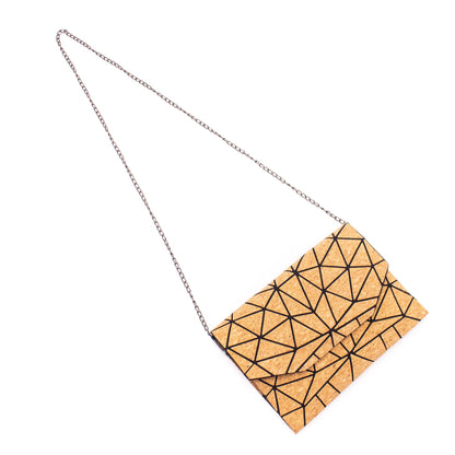 Cork Geometric Chain Crossbody cork Bag