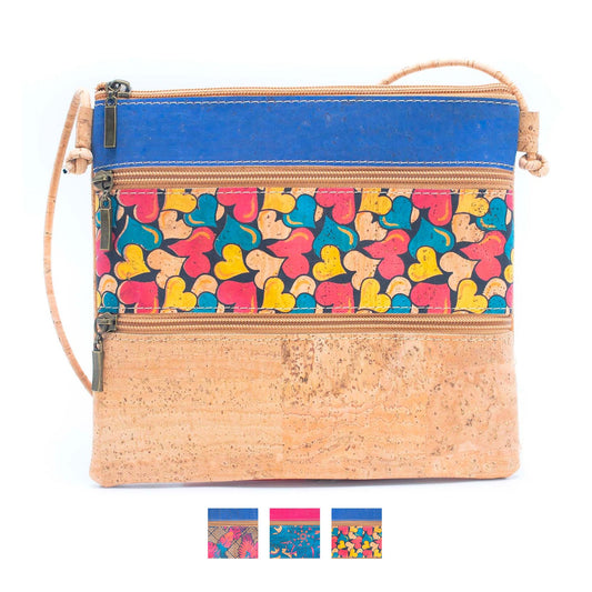 Cork Pattern stitching ladies cork crossbody bag