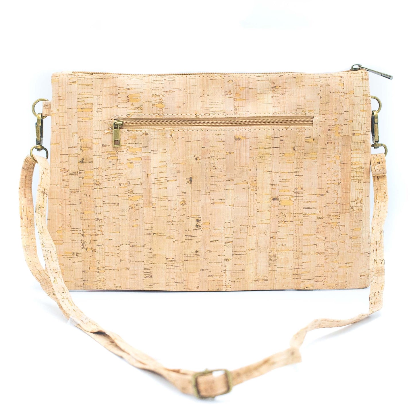 Cork Sling Bag with Adjustable Shoulder Strap and Wristlet Handle