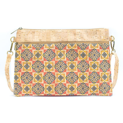 Cork Sling Bag with Adjustable Shoulder Strap and Wristlet Handle