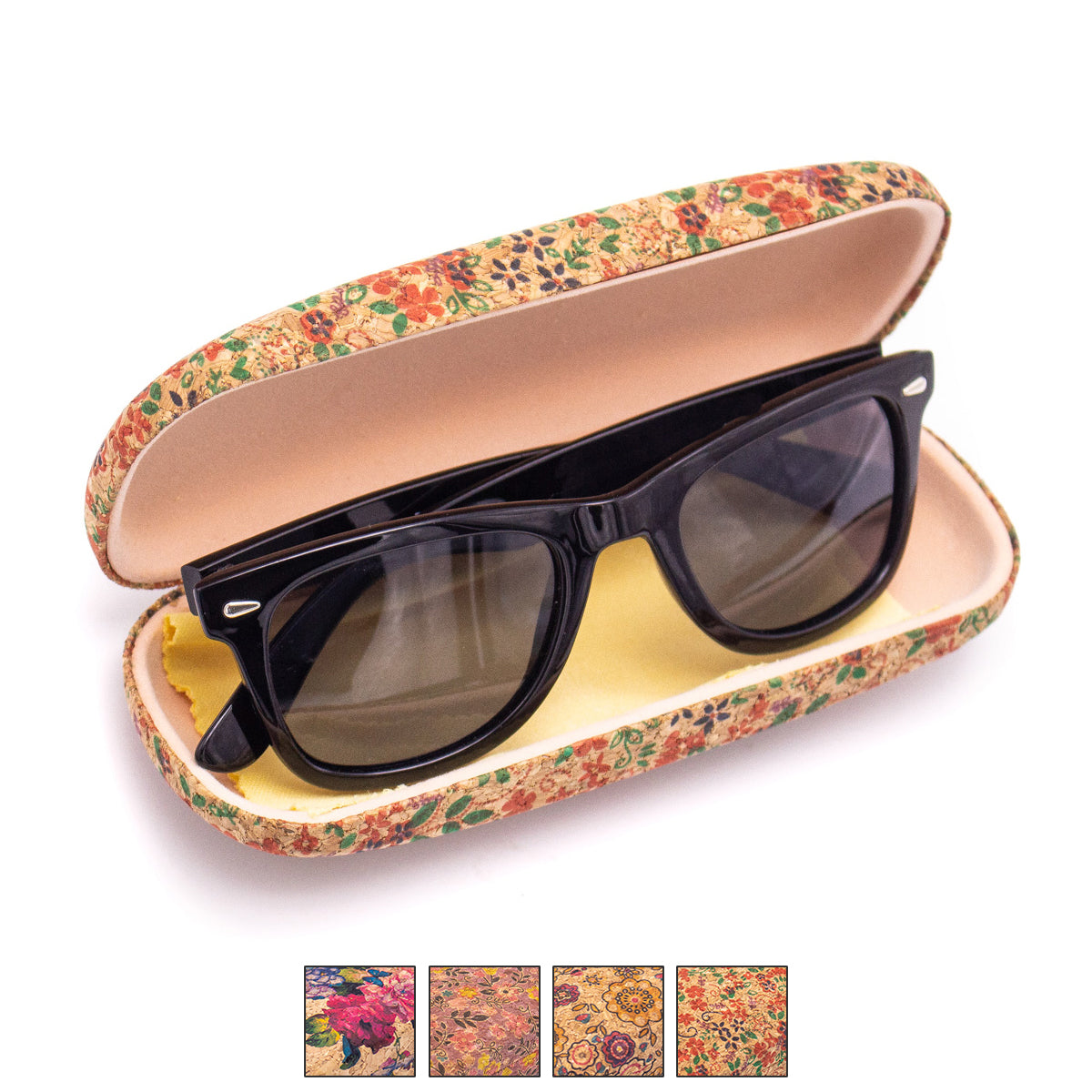 Cork hard case for sunglasses / reading glasses