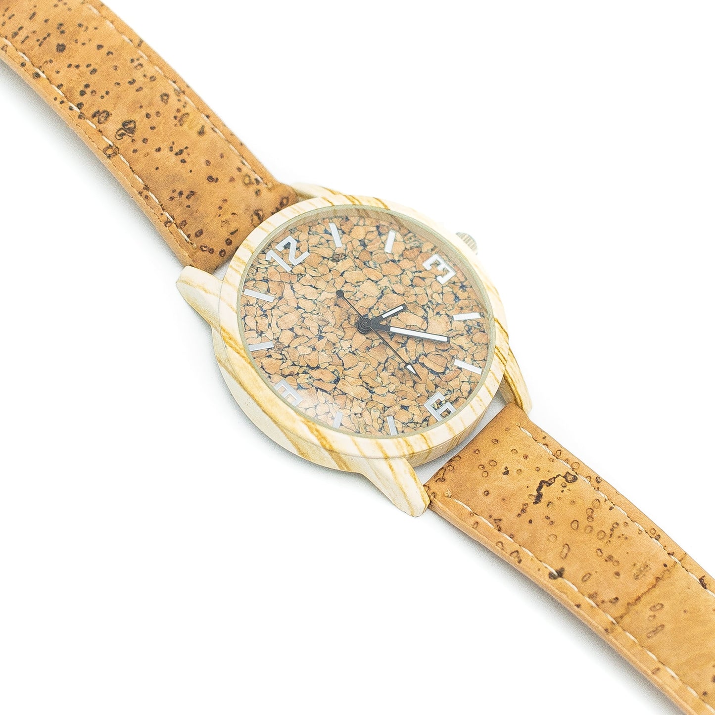 Natural Cork watch face with Strap unisex